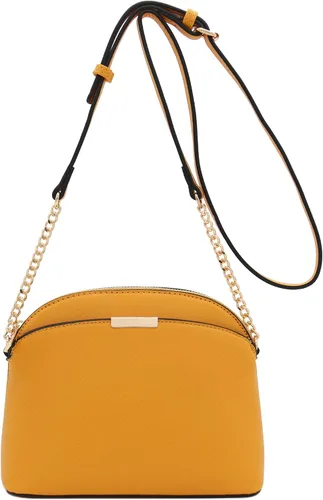 Vista 2 de FashionPuzzle Saffiano Bolso bandolera pequeño con correa de cadena