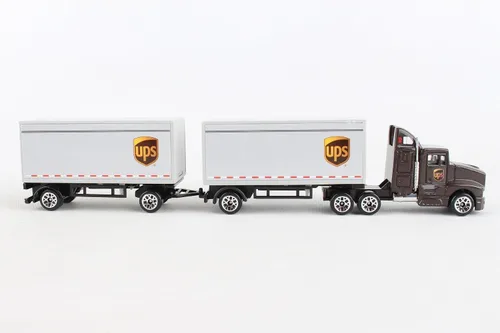 Vista 3 de Tractor con 2 remolques Daron UPS Die Cast