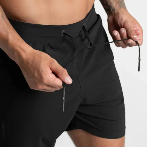 Vista 4 de BIFUTON Pantalones cortos blancos para hombre, pantalones cortos de entrenamiento para hombre, pantalones cortos ligeros de yoga para gimnasio