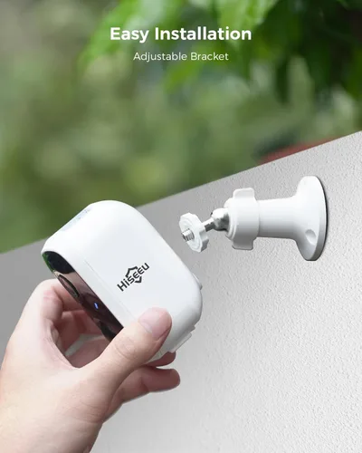 Vista 7 de Hiseeu Cámaras de seguridad inalámbricas para exteriores, WiFi Pro 5G/2.4G Cámaras para seguridad del hogar, energía solar, detección de movimiento