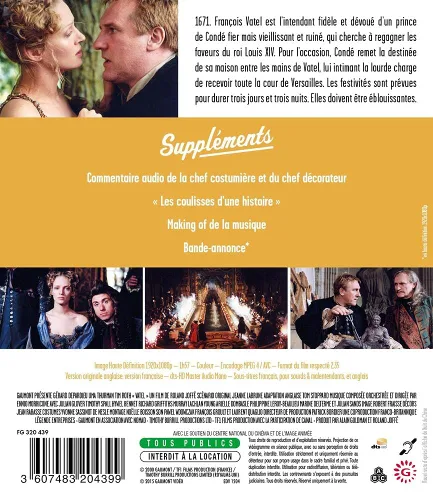 Vista 2 de Vatel ( 2000 ) Blu-Ray, Reg.ABC Import - France
