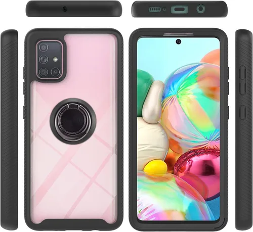 Vista 10 de Funda compatible con Xiaomi Poco X3 NFC, compatible con Xiaomi Poco X3 Pro/Poco X3 Ring Stand 3 en 1, color negro