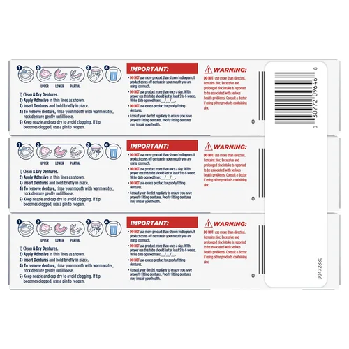 Vista 10 de Crema adhesiva profesional Ultimate de Fixodent para un agarre fuerte y duradero durante todo el día para dentaduras completas y parciales, tubo