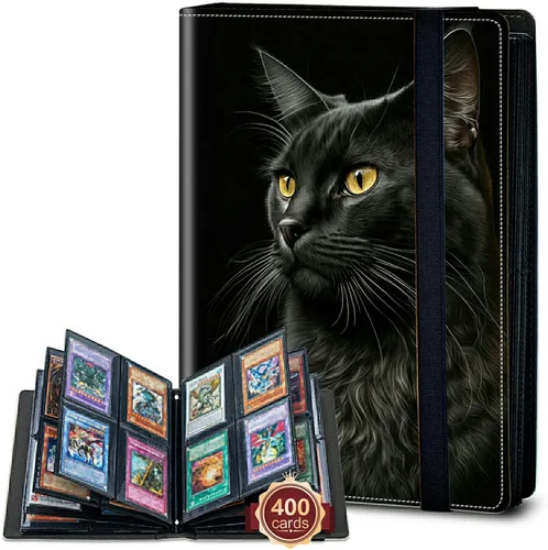 Vista 52 de Rossy Carpeta de tarjetas con 4 bolsillos, carpeta de tarjetas intercambiables, álbum de colección de tarjetas, para 160 tarjetas de carga lateral