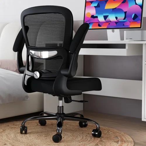 Vista 7 de TRALT Silla de oficina – Silla de escritorio ergonómica con soporte lumbar ajustable, silla de computadora de malla, sillas ejecutivas para oficina