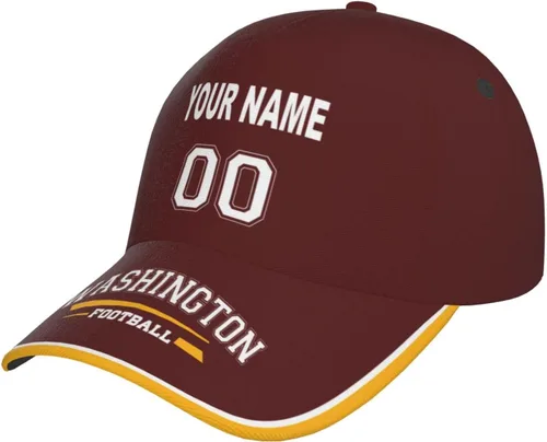 Vista 13 de Cap Custom Football Hats with Any Name and Number Personalized Gifts for Men Women Football Sports Fans
