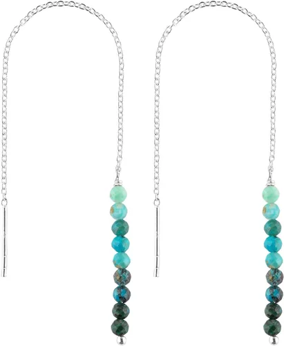 Vista 12 de Aretes delicados de piedra auténtica, piedras preciosas tanzanita, joyería minimalista, aretes colgantes, chapados en plata, piedras natales