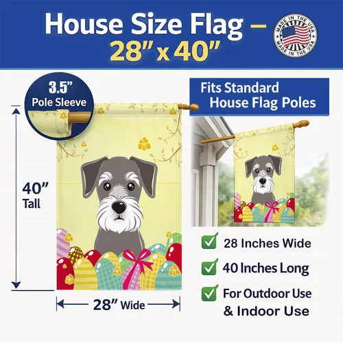 Vista 716 de Caroline's Treasures BB1923GF Bandera decorativa para jardín con diseño de Border Collie, para caza de huevos de Pascua, para jardín, jardín, patio