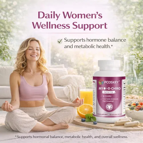 Vista 4 de Myo-Inositol & D-Chiro Inositol Capsules for Women, 120 Count
