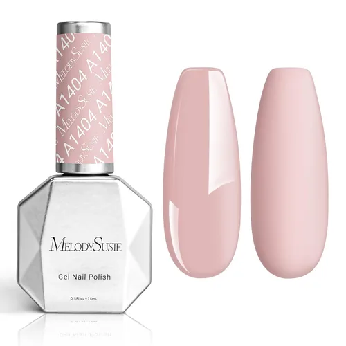 Vista 21 de MelodySusie - Esmalte de uñas en gel con brillo perla rosa brillante, 0.5 fl oz, efecto hilo, con acabado de concha rosa brillante, UV LED