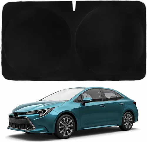 Vista 31 de Parasol para parabrisas BMW X2 (2018-2023), certificado 99.87% UVB y 99% de protección solar UVA. Cubierta opaca de doble capa galardonada, parasol