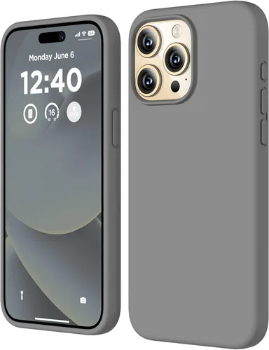 Vista 16 de Funda compatible con iPhone 15 Pro, funda de silicona líquida, funda protectora de cuerpo completo a prueba de golpes, funda delgada para teléfono