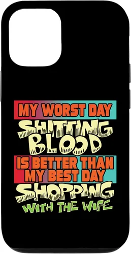 Vista 4 de iPhone 12 Pro Max Shitting Blood Sarcástico Ofensivo Irónico Divertido Extraño Silly Case