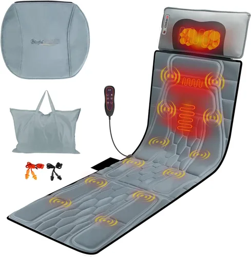 Vista 10 de KOCASO Alfombrilla de masaje de cuerpo completo de piel sintética, almohadilla multifuncional para silla de masaje con temporizador de calor