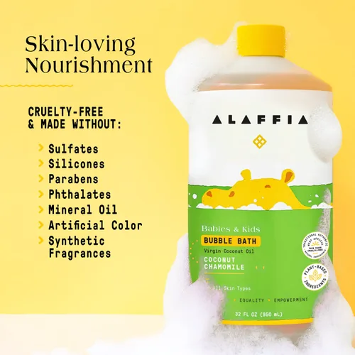 Vista 6 de Alaffia baño de burbujas de coco para bebé