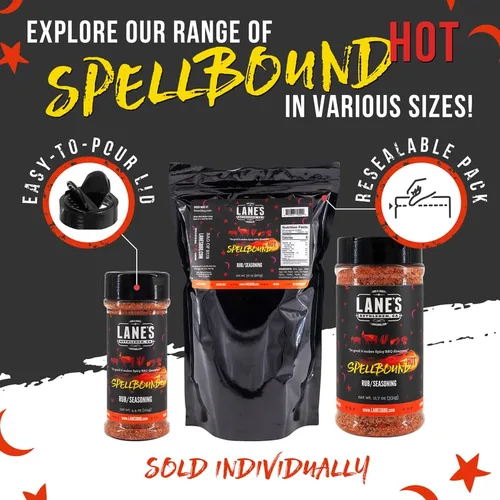 Vista 6 de Lane's Spellbound - Condimento para frotar cerdo dulce y picante, condimento natural para frotar los glúteos, frotar costillas para ahumar y asar a