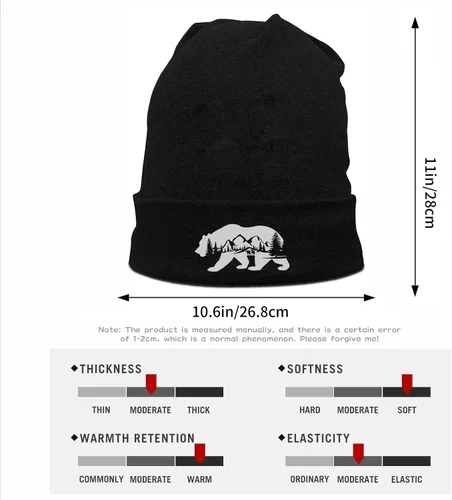 Vista 3 de FOECBIR Gorro para hombre y mujer, gorro de invierno, suave y cálido, unisex, gorro de calavera, ligero para mujer
