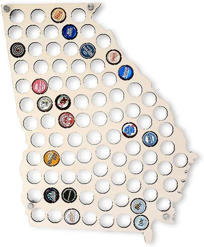 Vista 31 de Torched Tapa de cerveza Mapa Alabama, Estados Unidos tapa de cerveza titular decoración de pared, regalo para amantes de la cerveza para hombres