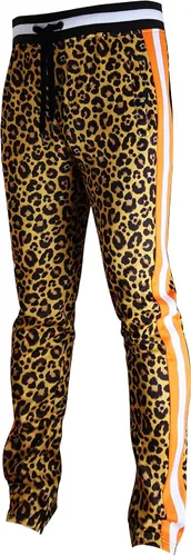 Vista 11 de SCREENSHOT Print TIE DYE Men Premium Streetwear Urban Track Pants - Modern Fit P11004-negro/leopardo