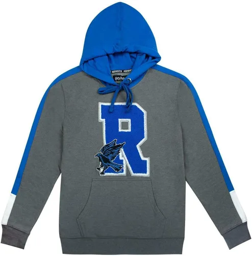 Vista 4 de Harry Potter Hogwarts Ravenclaw R Patch Logo Premium HoodyHoodie Black