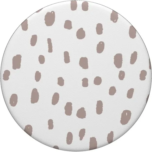 Vista 3 de PopSockets estéticos intercambiables con patrón dálmata, color blanco, color tostado, mínimo, neutro, PopSockets