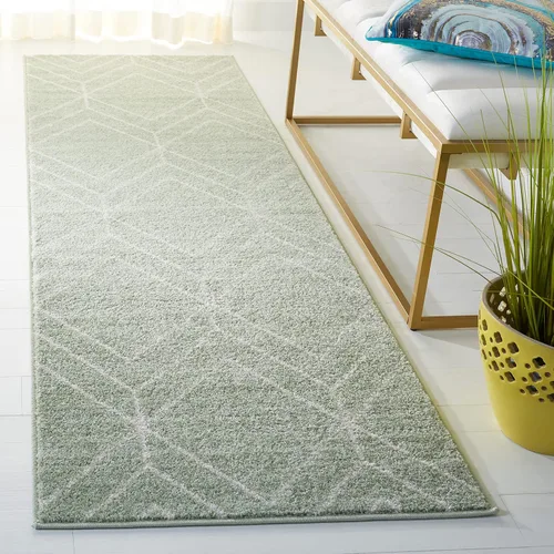Vista 22 de SAFAVIEH Adirondack Collection - Alfombra decorativa, 2 x 3 pies, color negro y marfil, diseño geométrico moderno, no desprende pelusa y de fácil