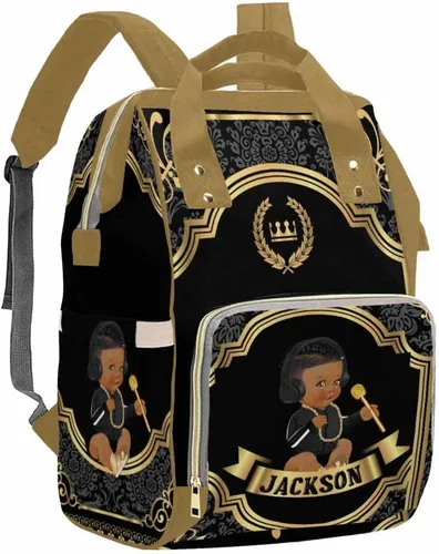 Vista 15 de Artsadd Bolsa de pañales con nombre personalizado para bebé, mochila para mamá y papá, pattern 01, Mochilas Daypack