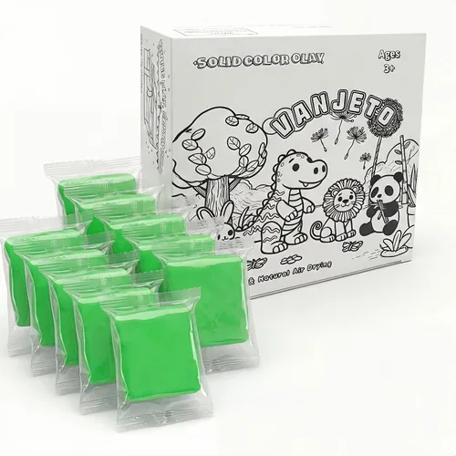 Vista 13 de Arcilla para modelar para niños, arcilla mágica VANJETO para niños secado al aire, arcilla súper suave para bricolaje Slime, arcilla de modelado Azul