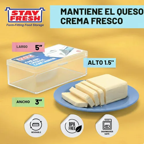 Vista 2 de Recipiente de queso crema Stay Fresh para refrigerador