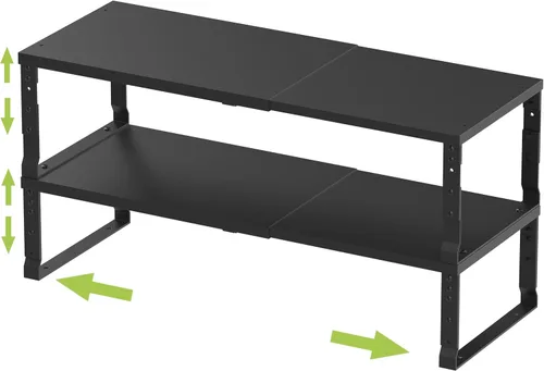 Vista 17 de Jojocross Organizador de especias apilable expandible para armario de cocina, estante de mostrador ajustable, encimera, despensa, armario, baño