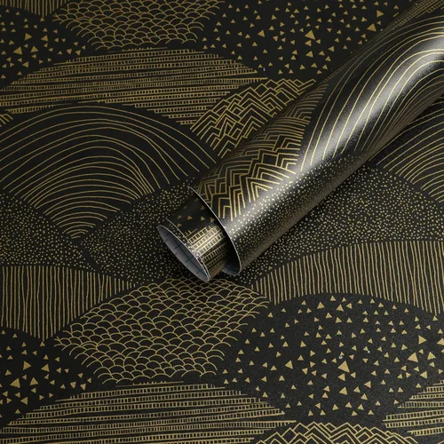 Vista 10 de Papel tapiz autoadhesivo para despegar y pegar, papel de contacto de puntos/líneas, lindo papel tapiz colorido de 15.5 x 78.7 pulgadas, extraíble