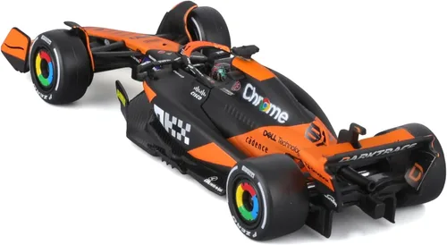 Vista 8 de Bburago 1:43 2024 Race McLaren MCL38 con casco, Piastri #81