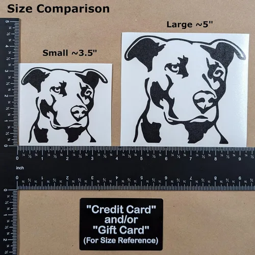 Vista 5 de Paquete de 4 calcomanías de Pitbull: Love-a-Bull, latido del corazón de Pitbull, corazón de American Pit Bull Terrier, calcomanías detalladas