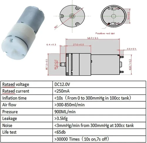 Vista 2 de Saim DC 12V Mini motor de bomba de aire para tanque de acuario oxígeno circular 2 PC