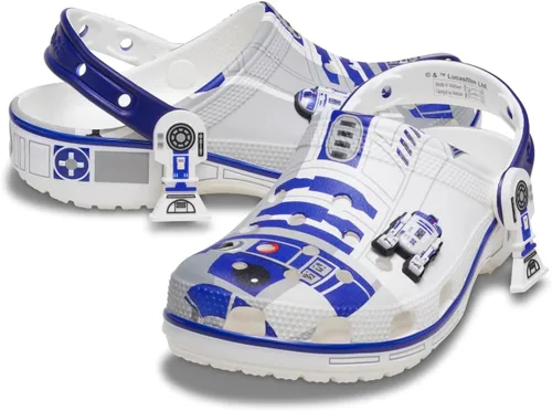 Vista 2 de Crocs Zuecos clásicos unisex para adultos, edición Star Wars R2D2