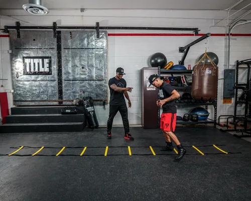 Vista 2 de Title Boxing Escalera de velocidad y agilidad: escalera de agilidad, escalera de velocidad, entrenamiento de boxeo, entrenamiento de velocidad