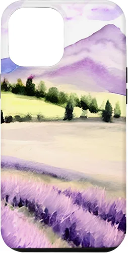 Vista 6 de Funda para iPhone 14 lavanda púrpura flor Francia Provenza acuarela
