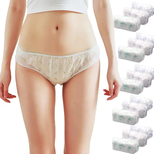 Vista 7 de STARLY 15 unids/30 unids ropa interior no tejida para mujer bragas de papel prácticas bikini calzoncillos para viajes hotel spa 15pk