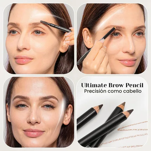 Vista 6 de The BrowGal Lápiz de cejas flaco, negro, 0.04 onzas