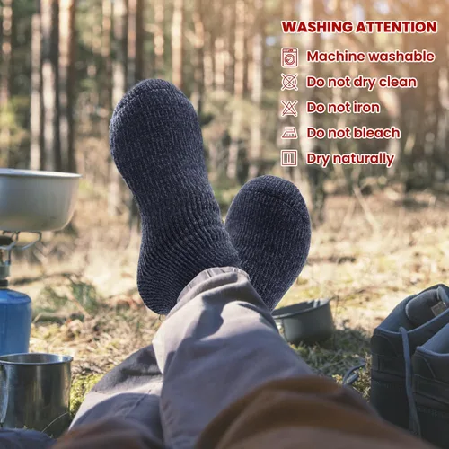Vista 7 de Calcetines térmicos para mujeres y hombres, calcetines cálidos de invierno que atrapan el calor