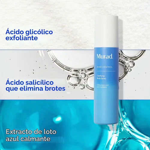 Vista 2 de Murad Spray corporal clarificante - Tratamiento con ácido salicílico para eliminar el acné corporal Acne body spray with Salicylic Acid & Glycolic