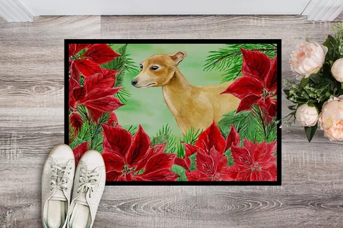 Vista 2 de Caroline's Treasures CK1346MAT - Felpudo italiano de galgos de 18 x 27 pulgadas, tapete para puerta delantera, interior y exterior, para entrada
