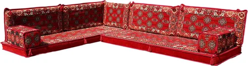 Vista 33 de arabicsofa Juego de Sofá Majlis Árabe de Esquina en Forma de L – Cojín Modular de Piso con Almohadas de Respaldo