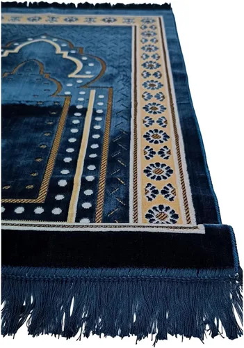 Vista 4 de Alfombra de oración para hombres, mujeres o niños musulmanes, tapete de oración portátil y juegos de cuentas de oración para regalos islámicos