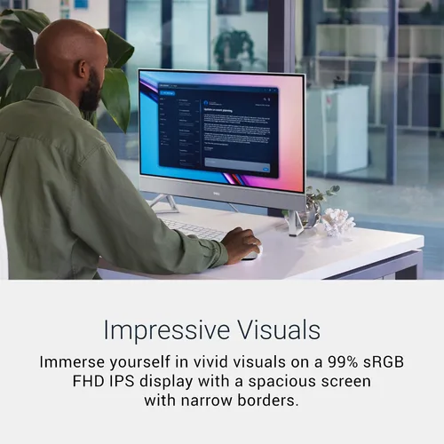 Vista 2 de Dell Escritorio todo en uno de 23.8", FHD, Intel Core 5 120U, Windows 11