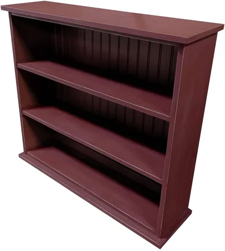 Vista 17 de Sawdust City Estantería de madera maciza (salvia maciza) 36" W x 10" D x 32" H, Three Openings, Ships in 3 Pieces, Assembly Required Verde sólido