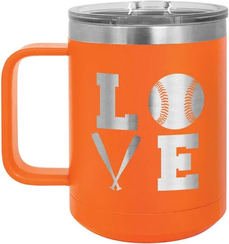 Vista 9 de BASEBALL LOVE CUADRADO Negro 15 oz taza de café w/tapa superior deslizante Taza de café de viaje aislado Ideas de regalo de cumpleaños o Navidad