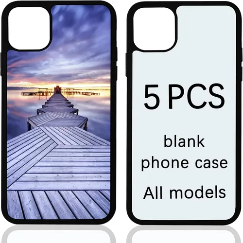 Vista 6 de ORJ 5 fundas de teléfono en blanco de sublimación para iPhone 11 de 6.1 pulgadas, funda protectora de goma suave a prueba de golpes