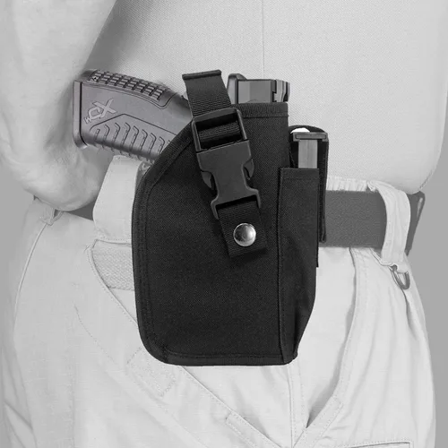 Vista 8 de Funda universal para cinturón para pistolas con láser o luz debajo del barril para pistolas medianas de tamaño completo