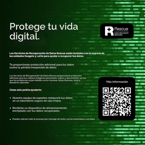 Vista 2 de Seagate Expansion Desktop 10TB, disco duro externo, USB 3.0, servicios de rescate de datos (STKP10000400)